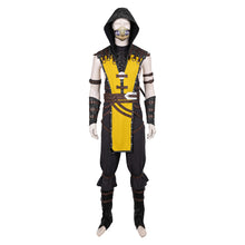 Laden Sie das Bild in den Galerie-Viewer, Mortal Kombat Scorpion gelb Outfits Cosplay Kostüm