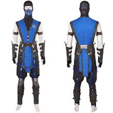 Laden Sie das Bild in den Galerie-Viewer, Mortal Kombat Sub-Zero blau Outfits Cosplay Kostüm