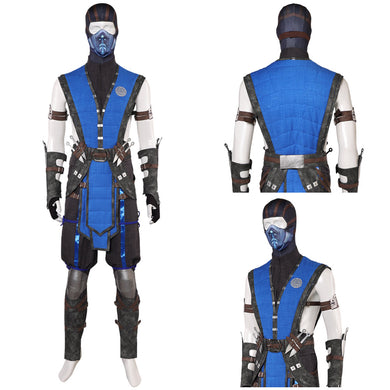 Mortal Kombat Sub-Zero blau Outfits Cosplay Kostüm