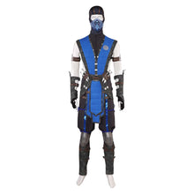 Laden Sie das Bild in den Galerie-Viewer, Mortal Kombat Sub-Zero blau Outfits Cosplay Kostüm