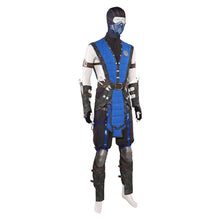 Laden Sie das Bild in den Galerie-Viewer, Mortal Kombat Sub-Zero blau Outfits Cosplay Kostüm