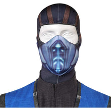Laden Sie das Bild in den Galerie-Viewer, Mortal Kombat Sub-Zero blau Outfits Cosplay Kostüm