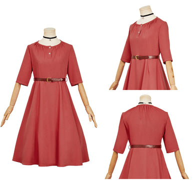 Nico Wakatsuki rot Kleid Witch Watch Nico Cosplay Outfits
