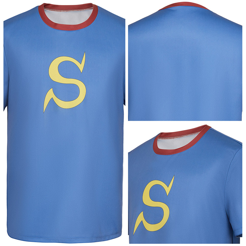 Okita Sougo blau T-Shirt Gintama Sougo Cosplay Outfits