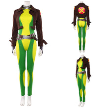 Laden Sie das Bild in den Galerie-Viewer, Rogue Marvel Rivals Mrs. X gelb Jumpsuit Cosplay Kostüm
