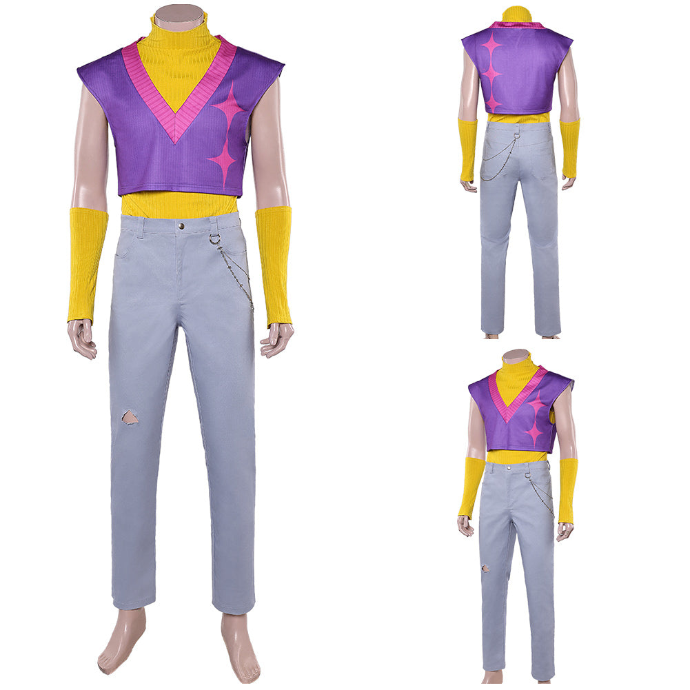 Saja Boys Mystery Saja lila Outfits Cosplay K-Pop: Demon Hunters Mystery Cosplay Kostüm