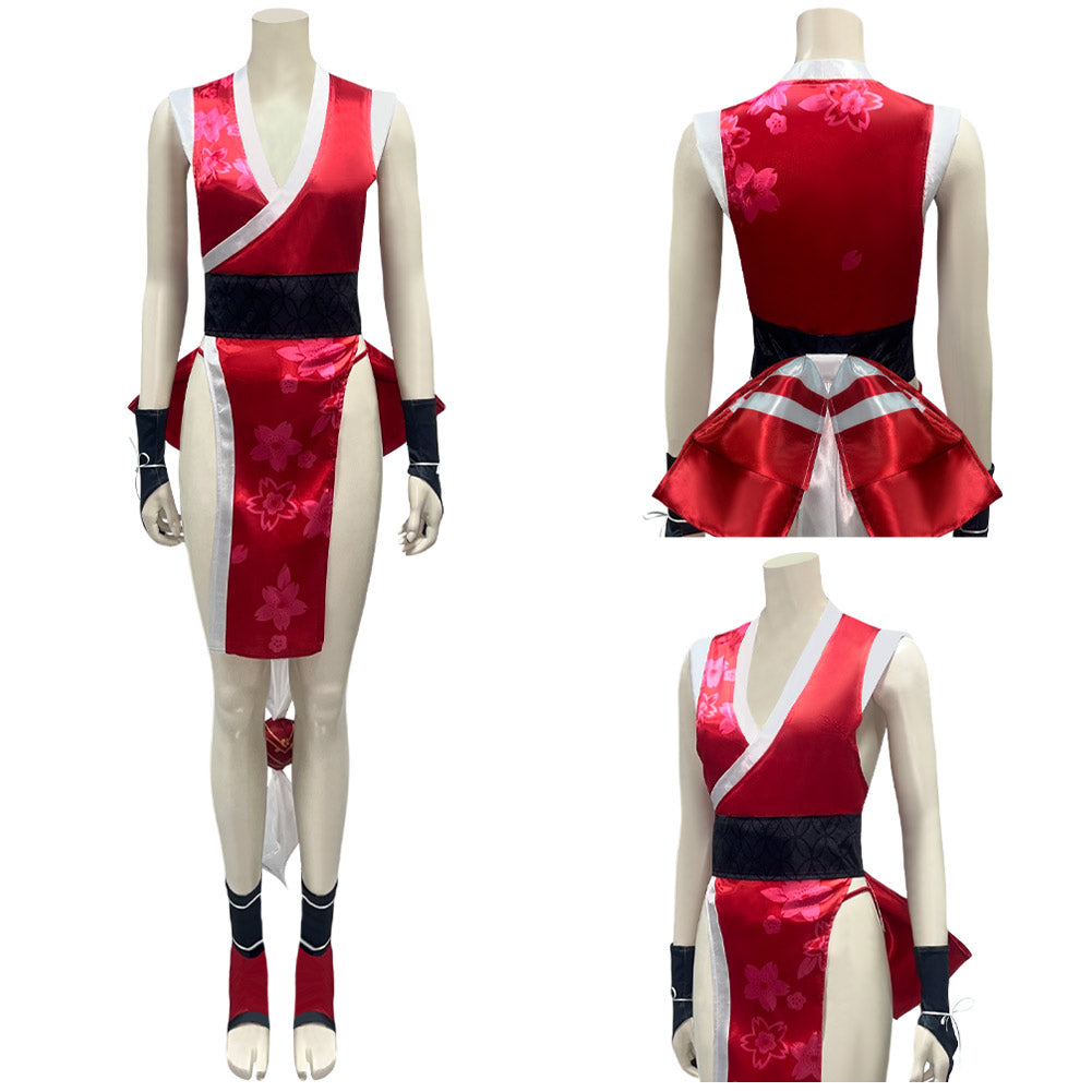 Street Fighter 6 Mai Shiranui rot Cosplay Kostüm Outfits