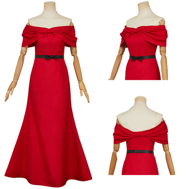 The Dinner Table Detective Reiko Hosho rot Kleid Cosplay Outfits