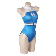 Laden Sie das Bild in den Galerie-Viewer, The Fantastic Four: First Steps (2025) Sue Storm blau Jumpsuit Cosplay Outfits