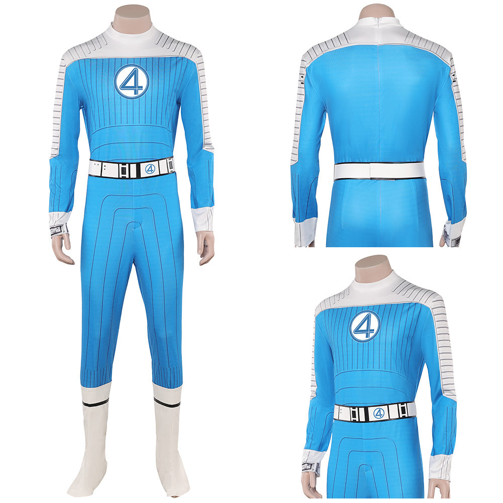 The Fantastic Four: First Steps (2025) The Thing blau Jumpsuit Benjamin Jacob Cosplay Kostüm 