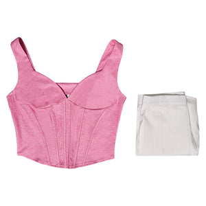 The Substance (2024) Die Substanz Sue rosa Cosplay Outfits