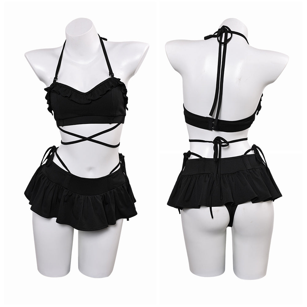 Tifa Lockhart schwarz Bademode Final Fantasy Cosplay Outfits