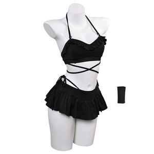 Tifa Lockhart schwarz Bademode Final Fantasy Cosplay Outfits