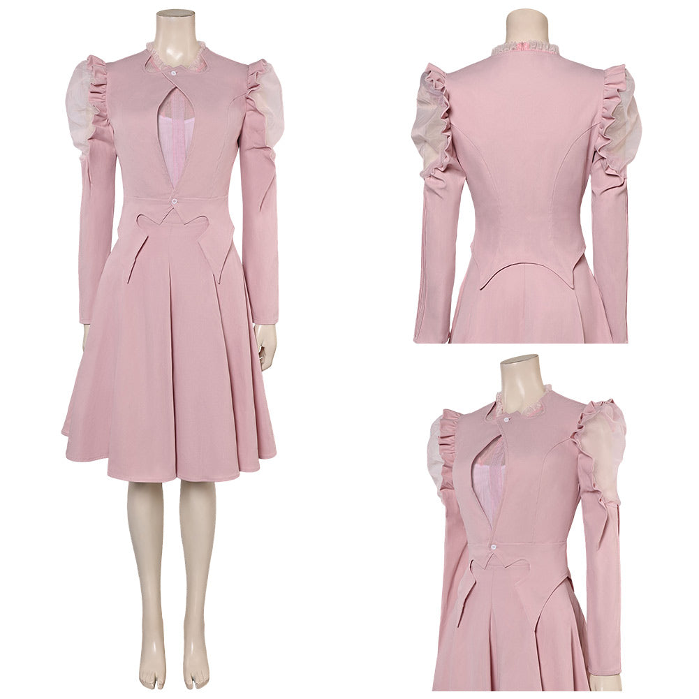 Wicked 2024 Glinda rosa Kostüm Set Cosplay Outfits