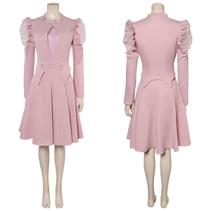 Wicked 2024 Glinda rosa Kostüm Set Cosplay Outfits