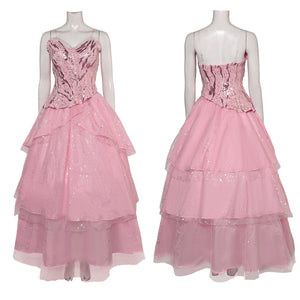 Wicked Glinda rosa Kleid Cosplay Kostüm Outfits