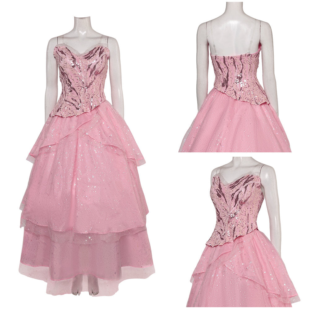 Wicked Glinda rosa Kleid Cosplay Kostüm Outfits