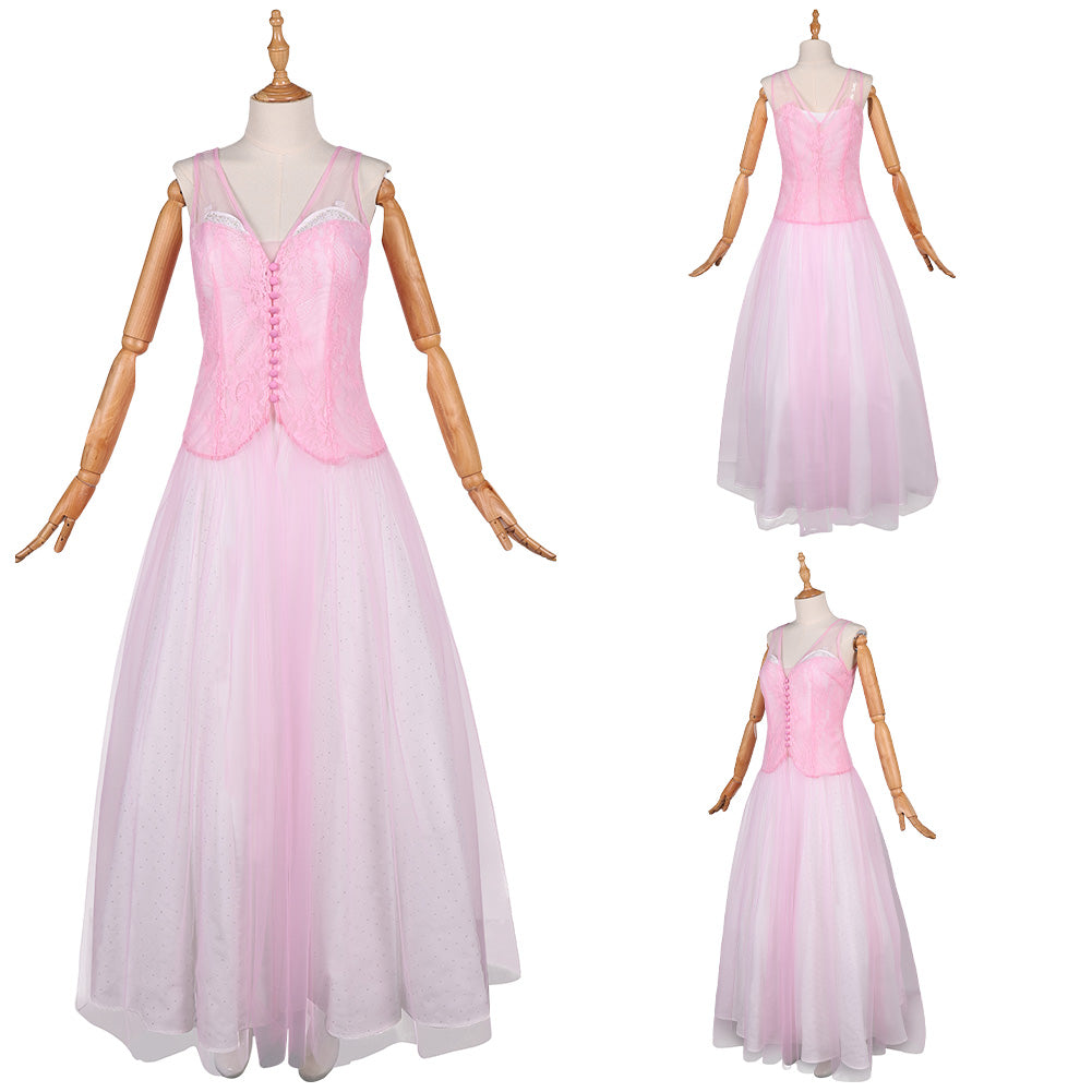 Wicked Teil 2 for Good Glinda rosa Kleid Damen Cosplay Kostüm 
