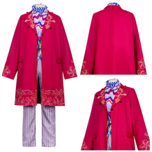 Laden Sie das Bild in den Galerie-Viewer, Willy Wonka rot Kostüm Charlie und die Schokoladenfabrik Wonka Cosplay Outfit 