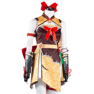 Genshin Impact Xiangling Kostüme Cosplay Halloween Karneval Outfits