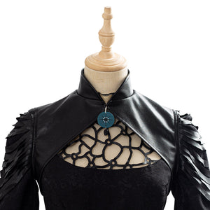 Yennefer The Witcher Yennefer Kleid Cosplay Kosüm Schwarz