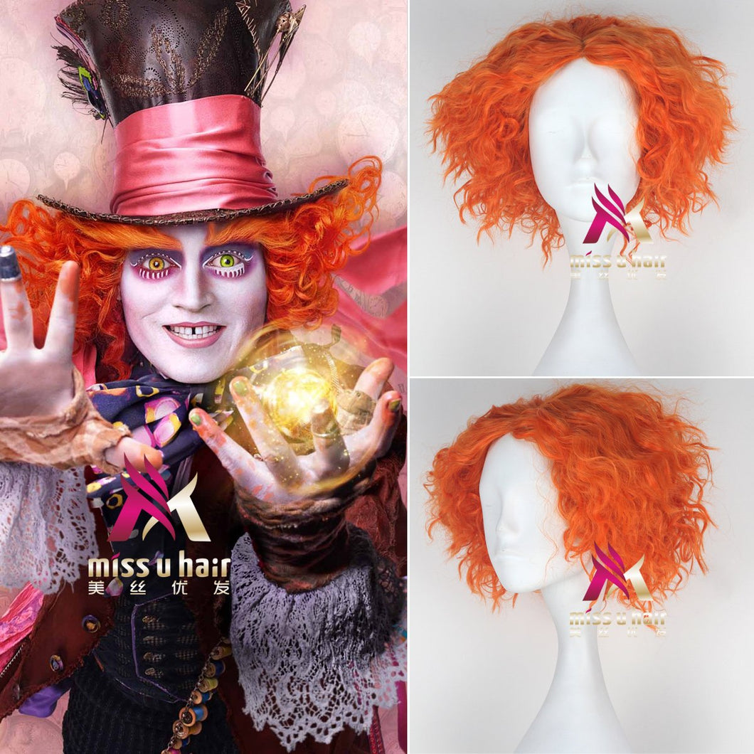 Alice In Wonderland Johnny Depp Mad Hatter Hutmacher Perücke Cosplay