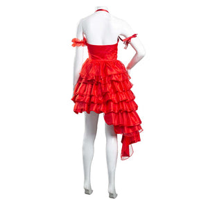 Suicide Squad 2 Harley Quinn rot Kleid Cosplay Kostüm Halloween Karneval Kleid