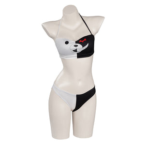 Danganronpa Monokuma Bikini zweiteilige Badeanzug Halloween Karneval Outfits