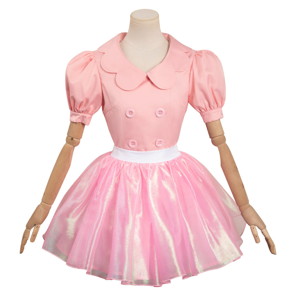 Film Barbie Margot Robbie rosa Kleid Sets Halloween Karneval Outfits Cosplay Kostüm