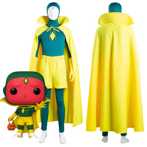 Vision Kostüm aus WandaVision Cosplay Halloween Karneval Jumpsuit