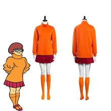 Laden Sie das Bild in den Galerie-Viewer, Scooby-Doo Velma Dinkley Cosplay Halloween Karneval Kostüm