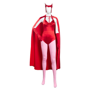 WandaVision Scarlet Witch Wanda Maximoff Jumpsuit Cosplay Halloween Karneval Kostüm