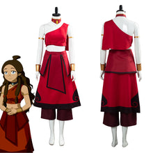 Laden Sie das Bild in den Galerie-Viewer, Avatar Der Herr der Elemente The Last Airbender Katara Kleid Cosplay Kostüm