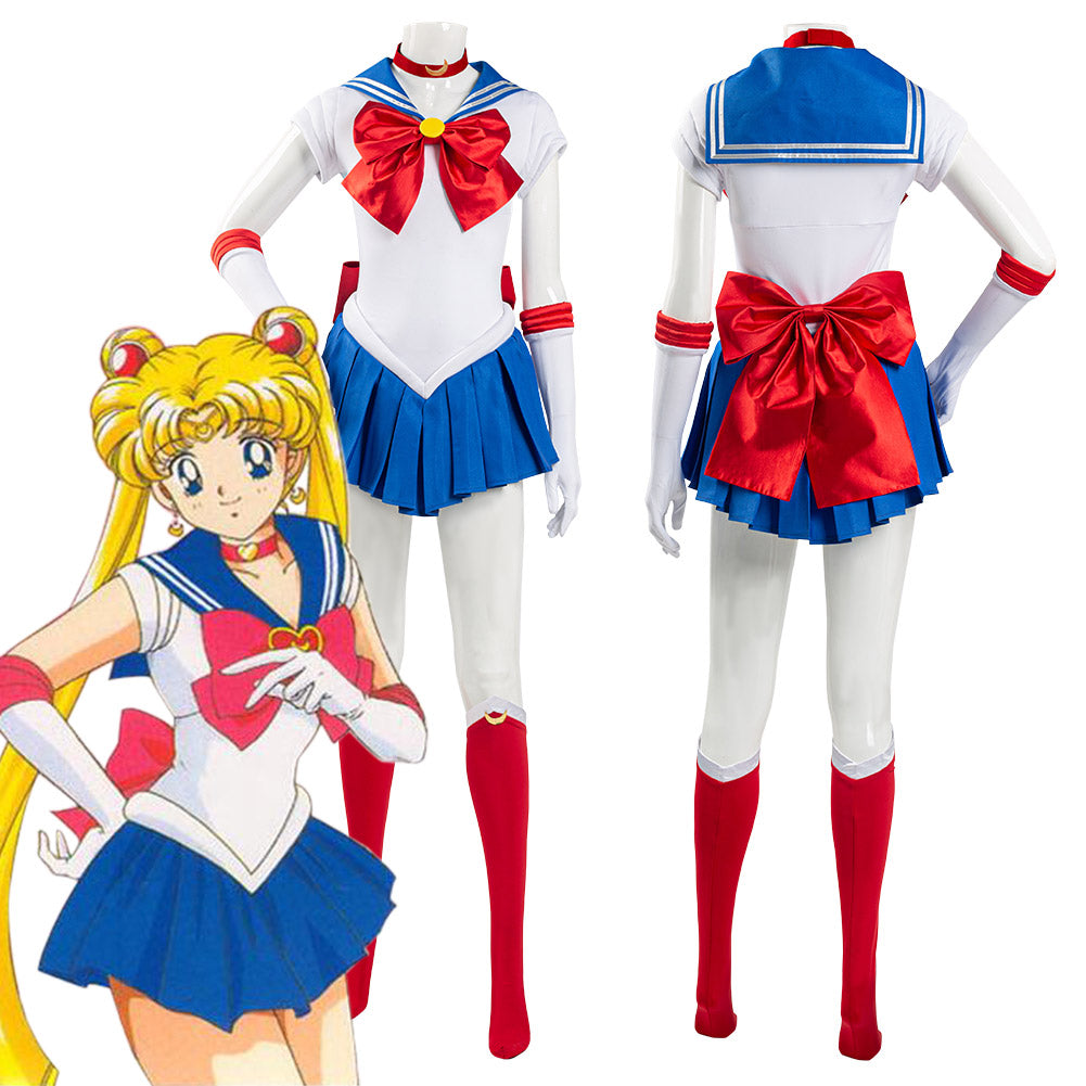 Sailor Moon Tsukino Usagi Uniform Cosplay Kostüm Halloween Karneval Kostüm