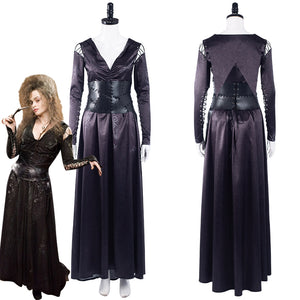 Harry Potter Bellatrix Lestrange Cosplay Kostüm Halloween Karneval Kleid