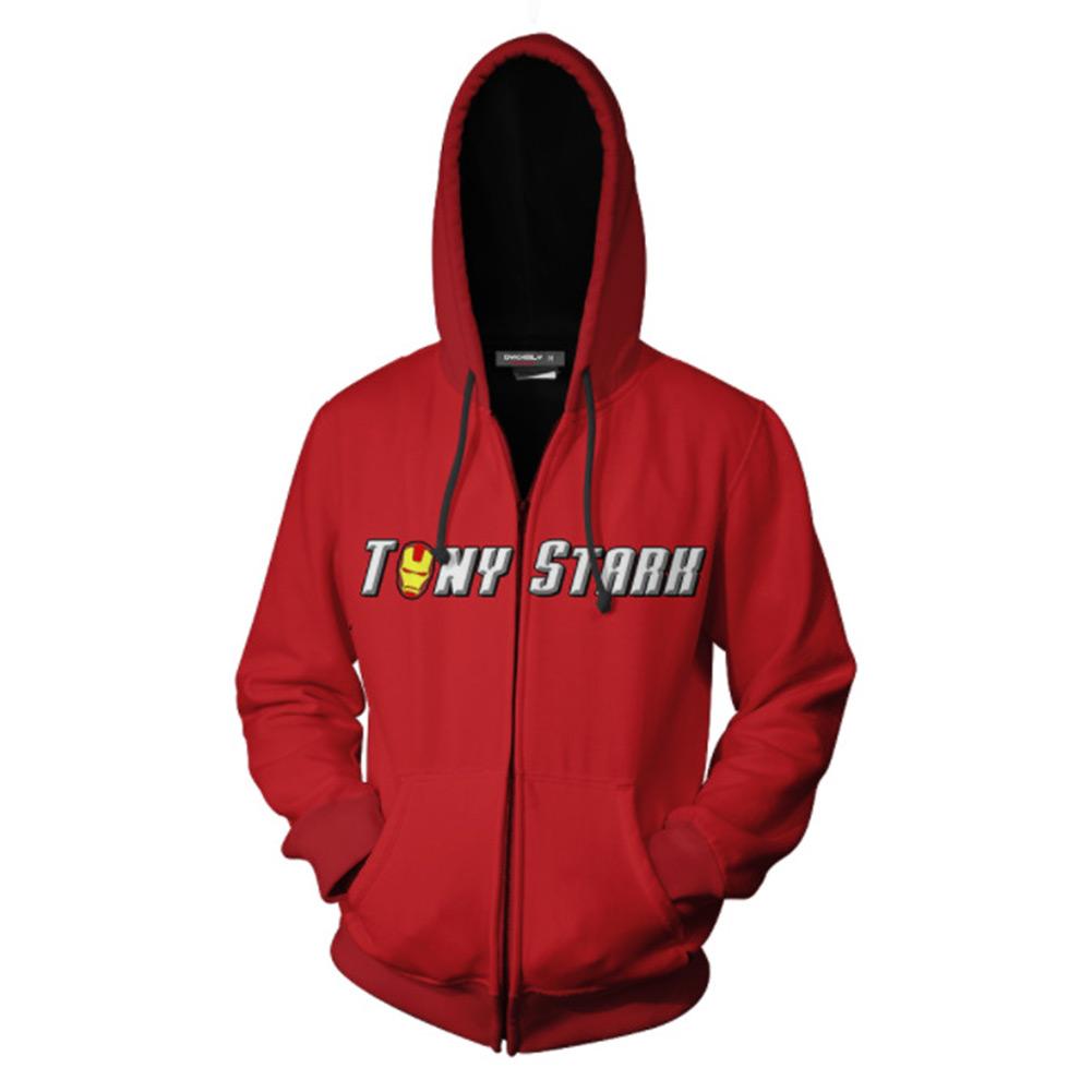 Avengers 4 Endgame Avengers: Infinity War - Part II Iron Man Tony Stark Jacke mit Kaputze Langarm Rot