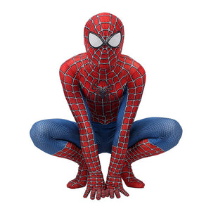 Marvel Raimi Jumpsuit Spider-Man Peter Parker Cosplay Kostüm für Erwachsene Kinder