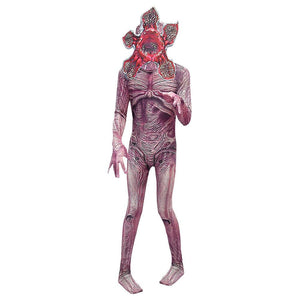 Kinder Demodog Jumpsuit Stranger Things Demodog Demogorgon Jumpsuit Overall mit Maske Cosplay Kostüm für Kinder