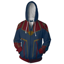 Laden Sie das Bild in den Galerie-Viewer, Captain Marvel Carol Danvers 3D Printed Pullover Sweatershirt Jacke mit Kaputze