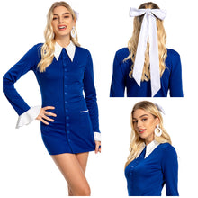 Laden Sie das Bild in den Galerie-Viewer, Film 2023 Barbie Margot Robbie Cosplay blau Kleid Halloween Karneval Outfits