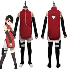 Laden Sie das Bild in den Galerie-Viewer, Kinder NARUTO Boruto Sarada Uchiha Kostüm Cosplay Halloween Karneval Outfits