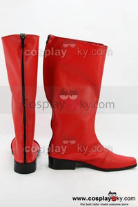 Power Ranger Cosplay Schuhe Stiefel Maßgeschneiderte Rot