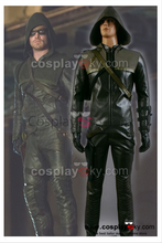 Laden Sie das Bild in den Galerie-Viewer, Green Arrow Oliver Queen Cosplay Kostüm + Blinder Augen Fleck + Stiefel + Köcher