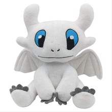 Laden Sie das Bild in den Galerie-Viewer, Drachenzähnen Leicht Gemacht 3 How to train your dragon Light Fury Plüsche Puppe süß Puppe Weiß