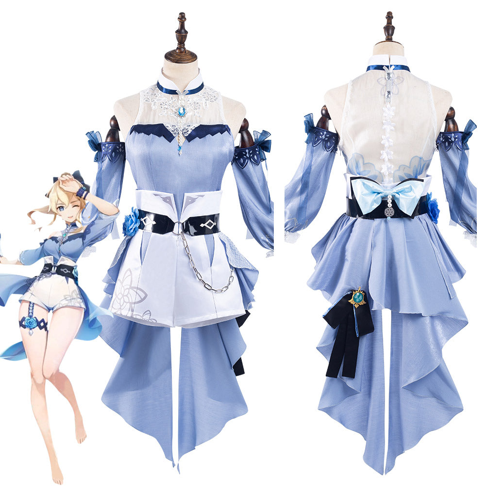 Genshin Impact Qin Cosplay Kostüm Halloween Karneval Outfits