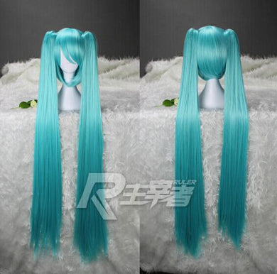 Hochwertige Miku Hatsune Perücke mit Super Langen Zöpfen Cosplay Perücke