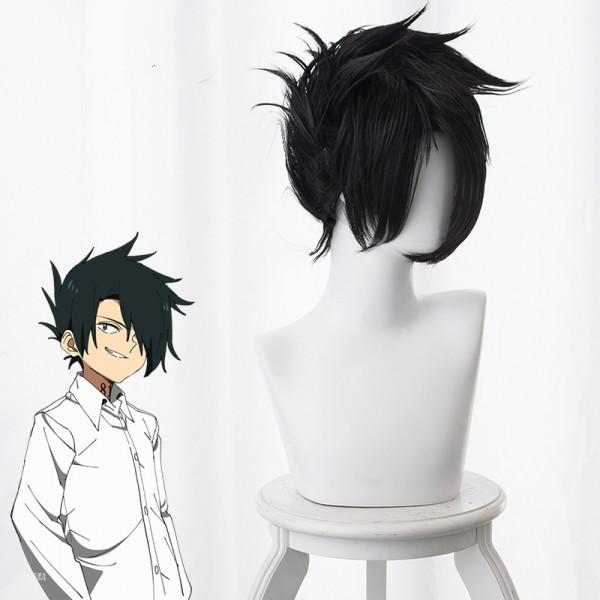 The Promised Neverland Yakusoku no Neverland Ray Perücke Cosplay Perücke Schwarz