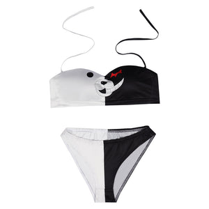 Danganronpa Monokuma Bikini zweiteilige Badeanzug Halloween Karneval Outfits