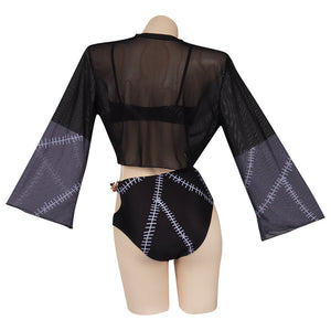Catwoman Badeanzug Erwachsene Damen Sommer 3tlg. Bademode