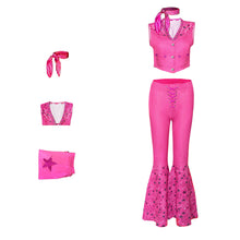 Laden Sie das Bild in den Galerie-Viewer, Barbie 90er Outfit Schlaghose Cosplay Halloween Karneval Mottoparty Kostüm Set